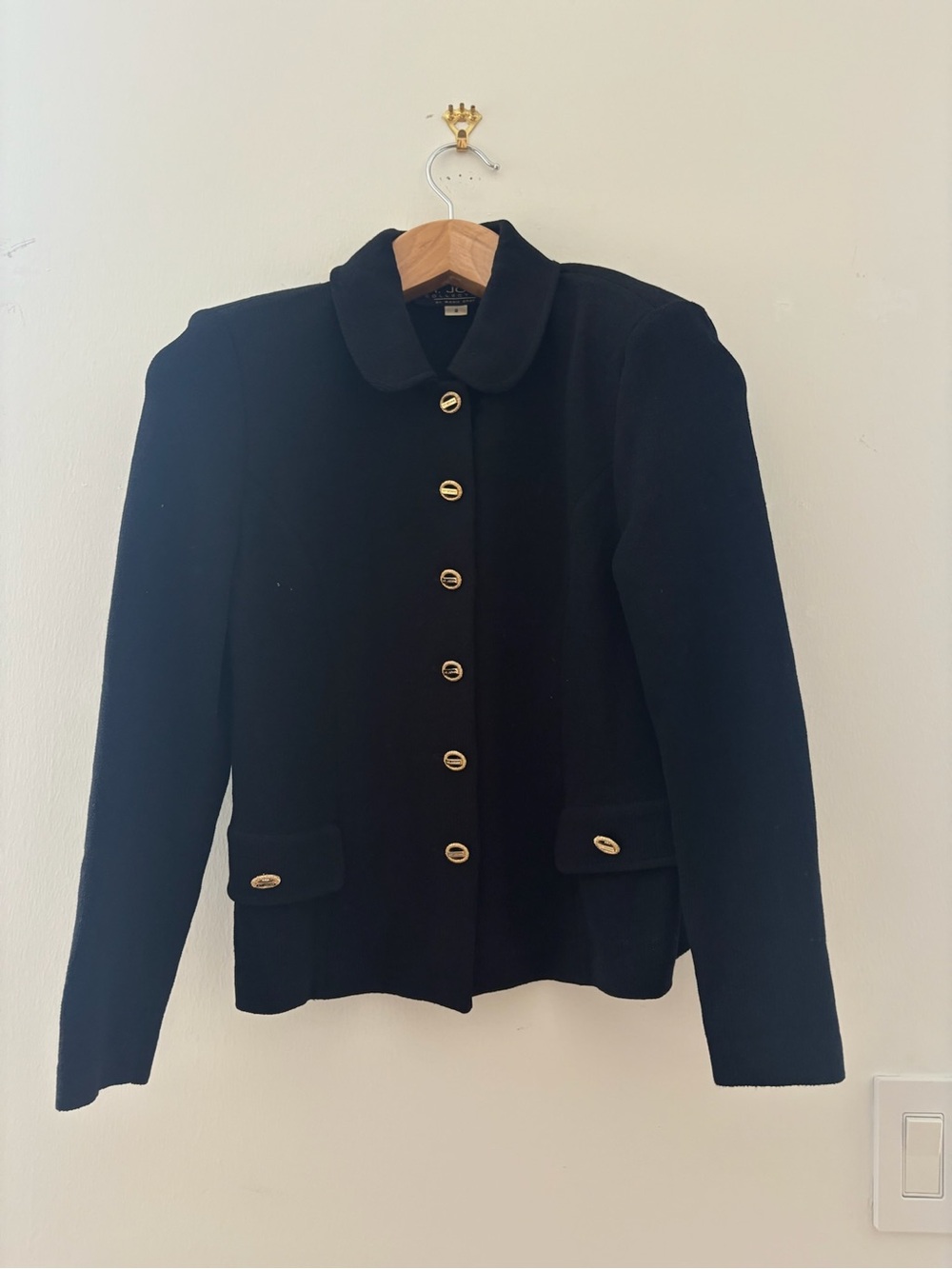 St. John Collection Deep Navy Knit Jacket Sz 2